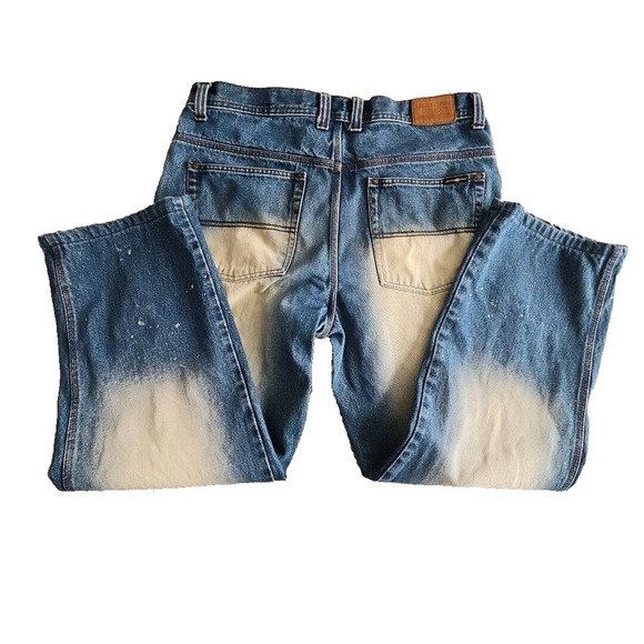 Jordan Craig Jeans Men's 36x32 Medium Blue Wash Distressed Bootcut Denim 79771 - Picture 9 of 16